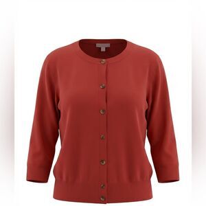 J JILL WOMENS CARDIGAN SWEATER RED SIZE XL